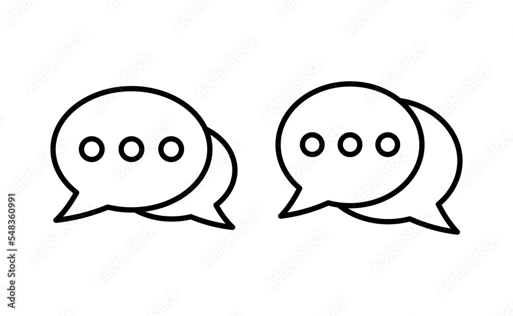 Chat icon vector for web and mobile app. speech bubble sign and symbol. comment icon. message Chat icon vector for web and mobile app. speech bubble sign and symbol. comment icon. message