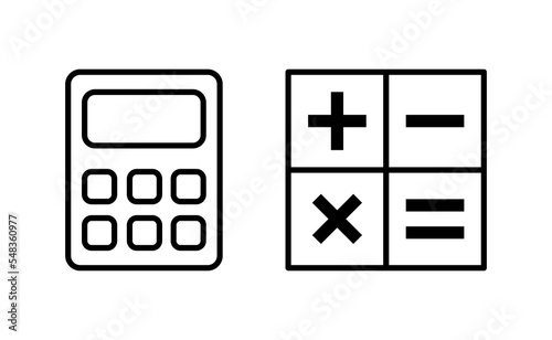 Calculator icon vector for web and mobile app. Accounting calculator sign and symbol.