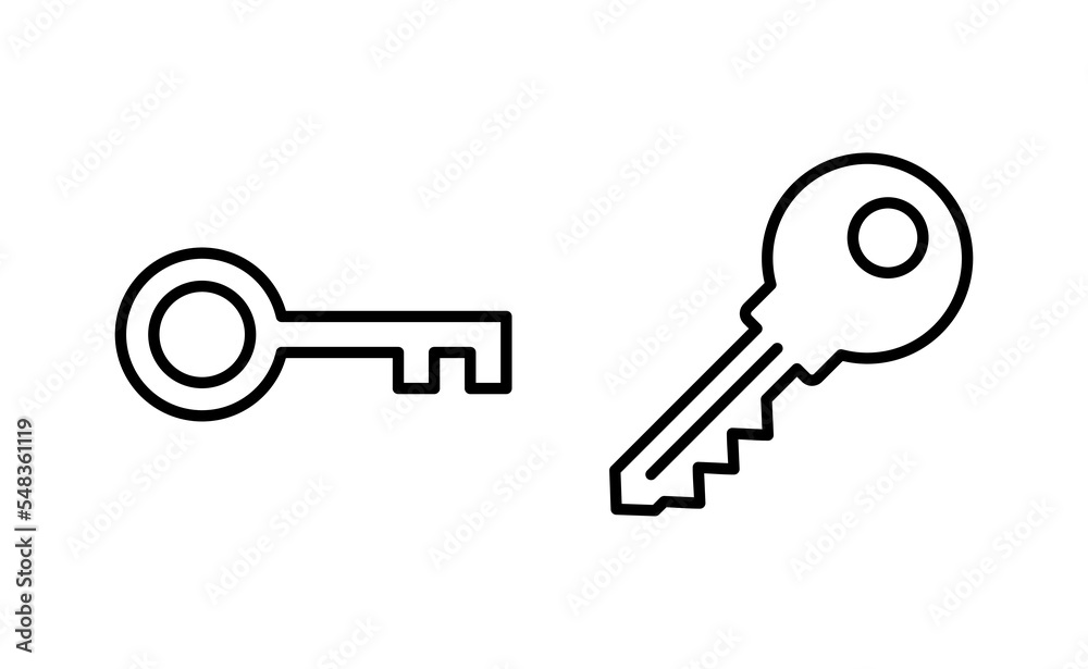 Key icon vector for web and mobile app. Key sign and symbol.