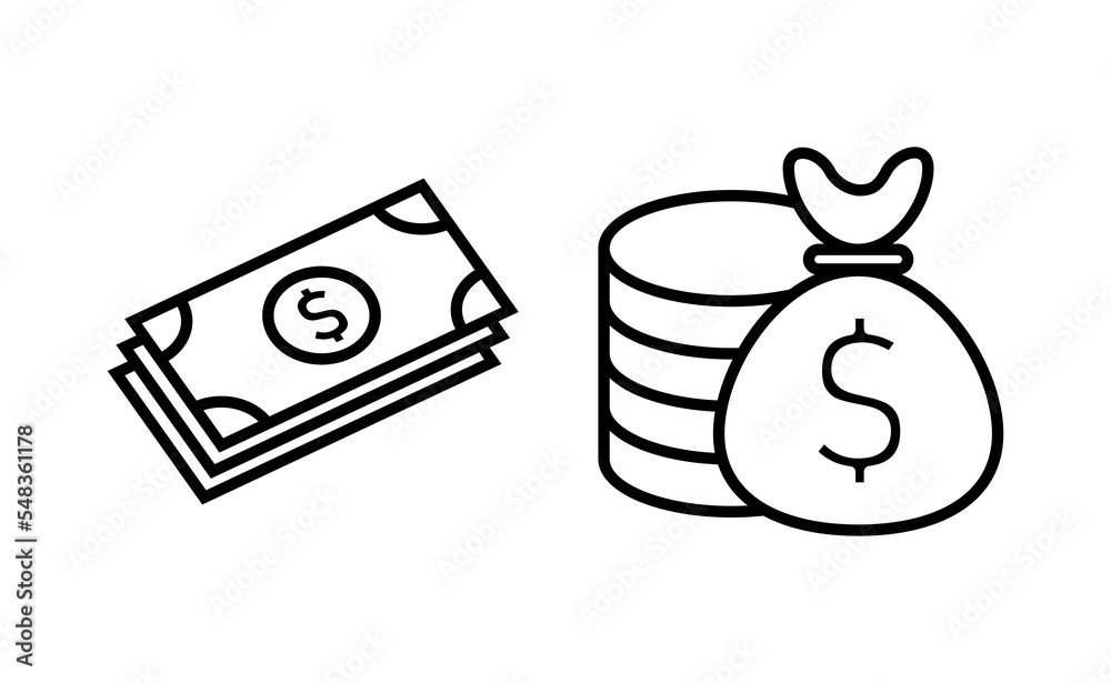 Fototapeta premium Money icon vector for web and mobile app. Money sign and symbol