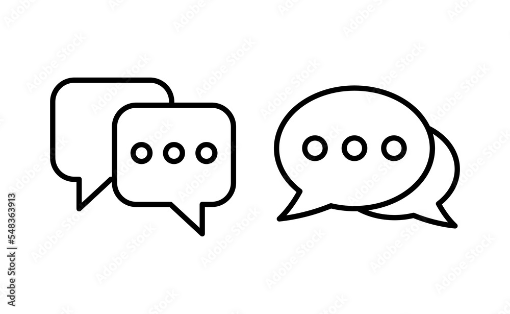 Chat icon vector for web and mobile app. speech bubble sign and symbol. comment icon. message Chat icon vector for web and mobile app. speech bubble sign and symbol. comment icon. message
