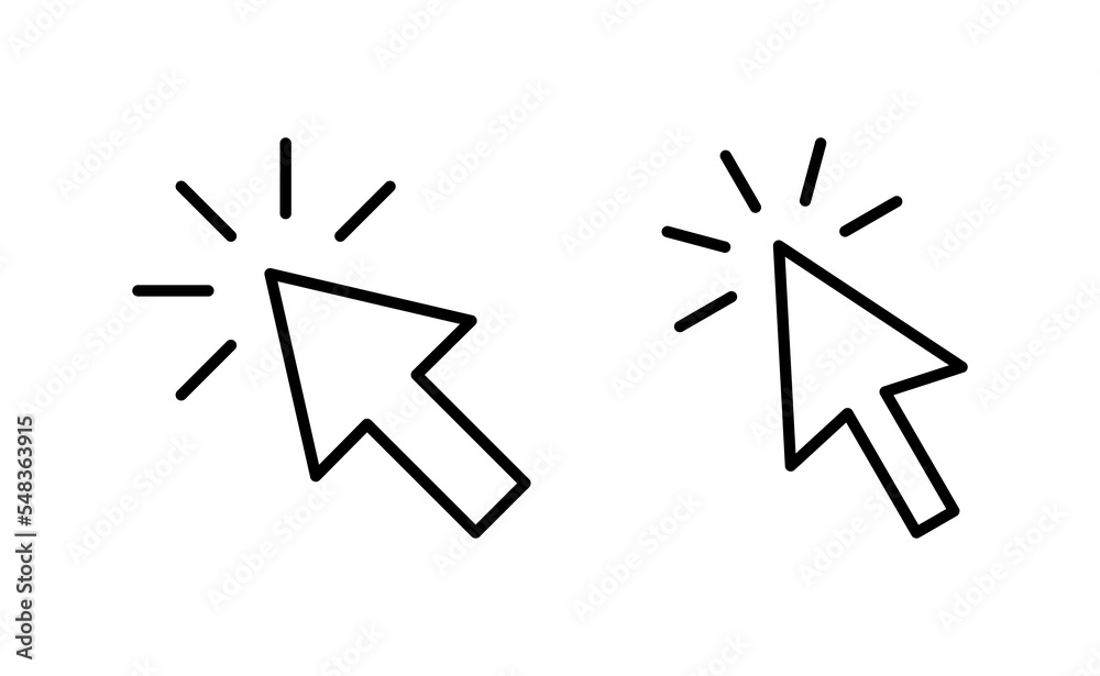 Click icon vector for web and mobile app. pointer arrow sign and symbol. cursor icon Click icon vector for web and mobile app. pointer arrow sign and symbol. cursor icon