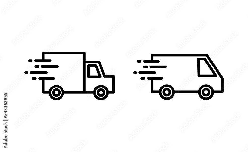 Delivery truck icon vector for web and mobile app. Delivery truck sign and symbol. Shipping fast delivery icon