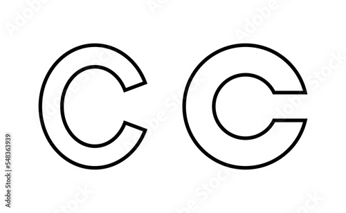 Copyright icon vector for web and mobile app. copyright sign and symbol