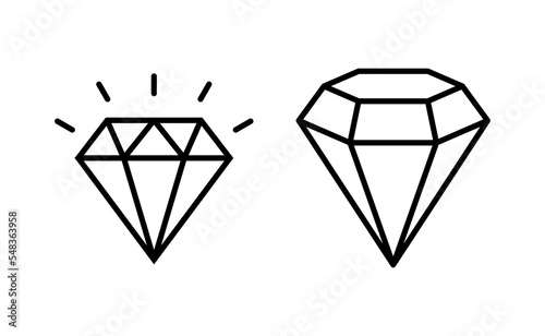 Diamond icon vector for web and mobile app. diamond gems sign and symbol
