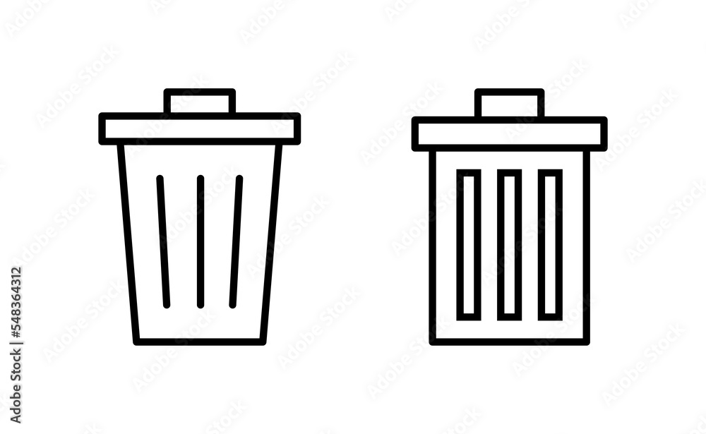 Trash icon vector for web and mobile app. trash can icon. delete sign and symbol.