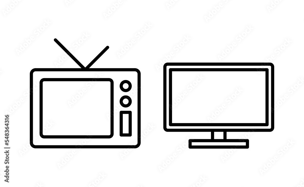Tv icon vector for web and mobile app. television sign and symbol Tv icon vector for web and mobile app. television sign and symbol