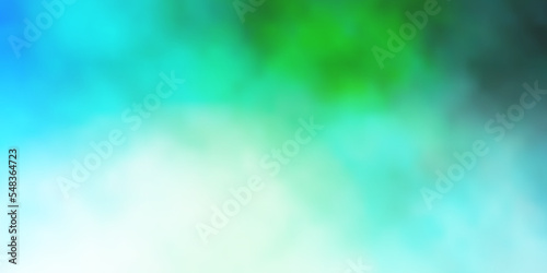 Light Blue, Green vector layout with cloudscape.