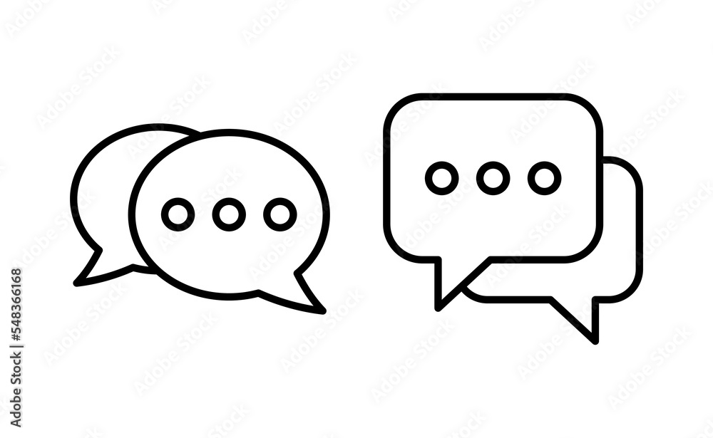Chat icon vector for web and mobile app. speech bubble sign and symbol. comment icon. message Chat icon vector for web and mobile app. speech bubble sign and symbol. comment icon. message