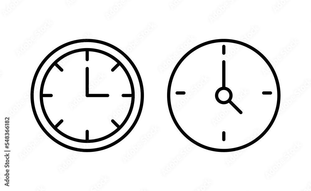 Clock icon vector for web and mobile app. Time sign and symbol. watch icon