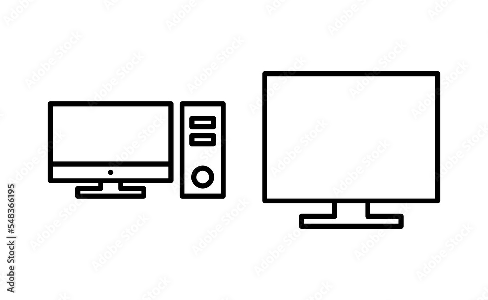 Computer icon vector for web and mobile app. computer monitor sign and symbol Computer icon vector for web and mobile app. computer monitor sign and symbol