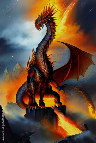 fire dragon © Fractalion
