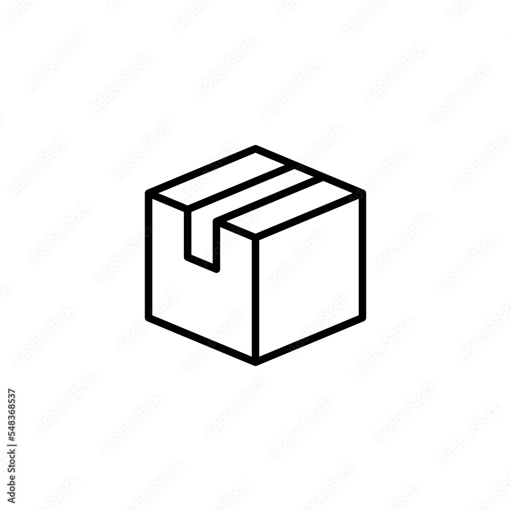 Box icon vector illustration. box sign and symbol, parcel, package Box icon vector illustration. box sign and symbol, parcel, package
