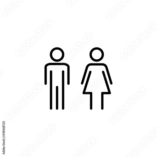 Man and woman icon vector illustration. male and female sign and symbol. Girls and boys
