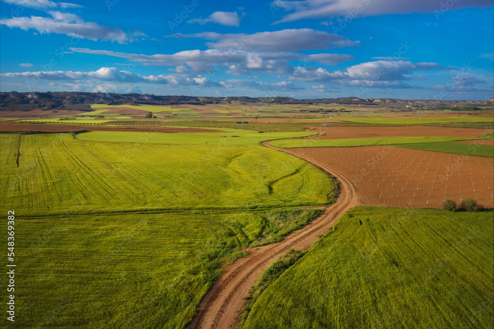 Aerial roads and paths. Colourful Country road. Aerial roads and paths. Colourful Country road.