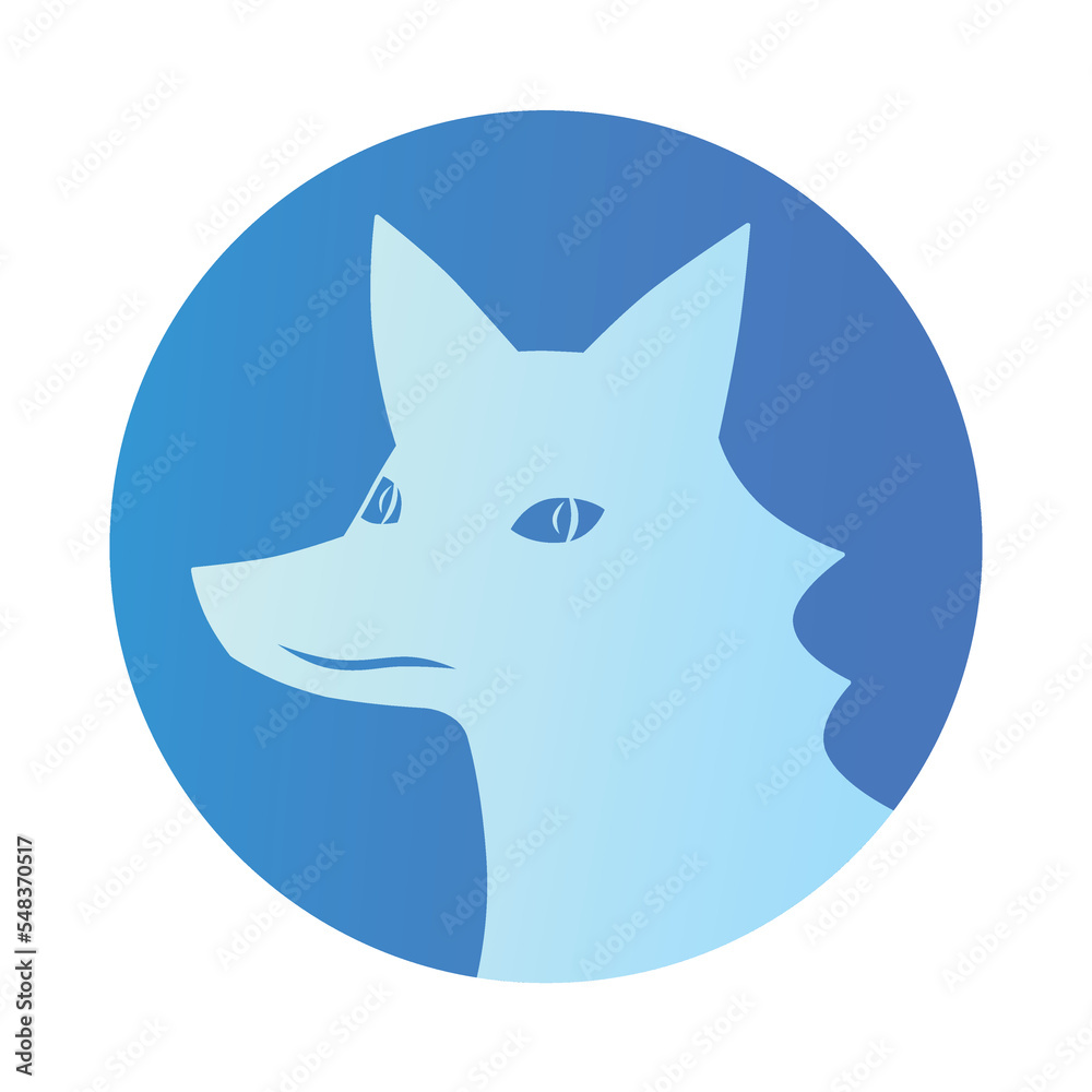 Fairy fox face portrait flat vector illustration, flat design, art deco style. Fairy fox face portrait flat vector illustration, flat design, art deco style.