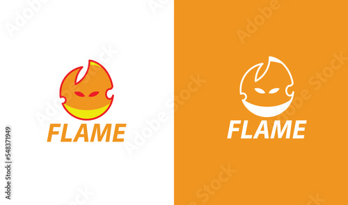 fire flame logo template simple design idea