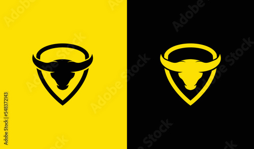 bull logo symbol template simple design