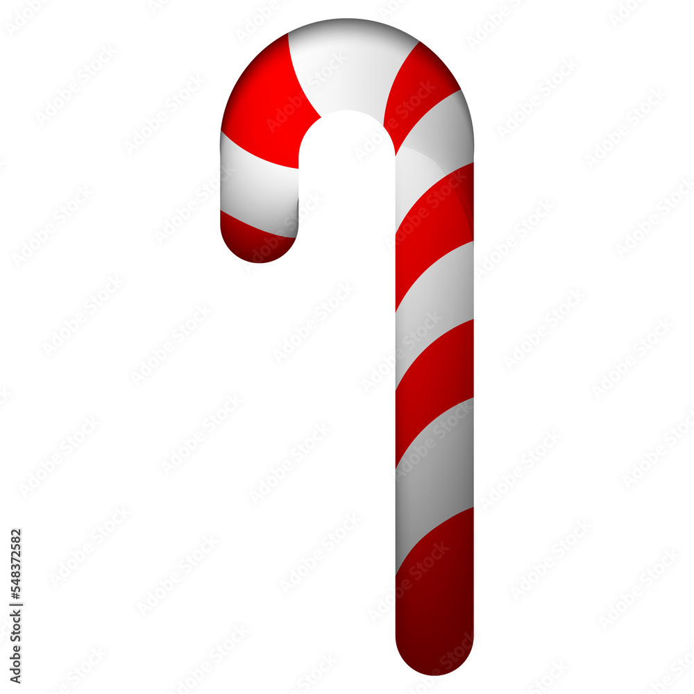 Fototapeta premium christmas cane candy cane isolated on white