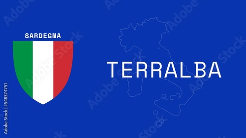 Terralba: Illustration mit dem Ortsnamen der italienischen Stadt Terralba in der Region Sardegna photo