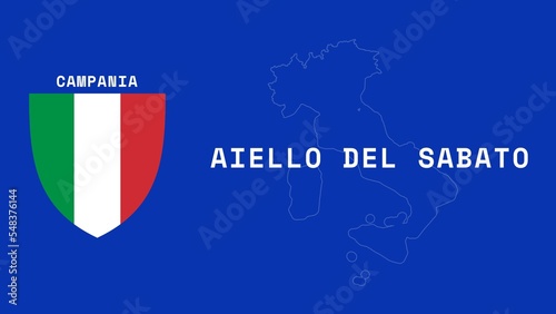 Aiello del Sabato: Illustration mit dem Ortsnamen der italienischen Stadt Aiello del Sabato in der Region Campania photo