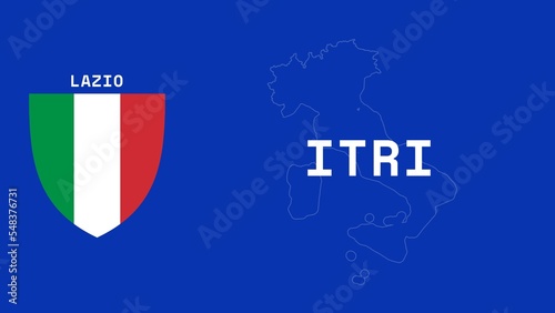 Itri: Illustration mit dem Ortsnamen der italienischen Stadt Itri in der Region Lazio photo