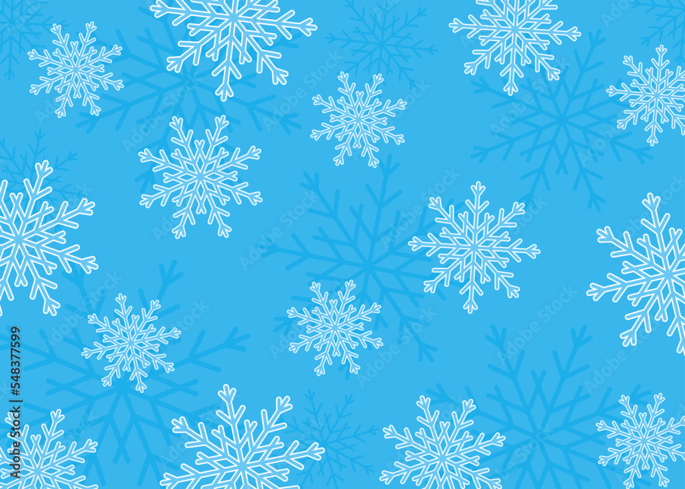 Simple blue background with winter signs pattern Simple blue background with winter signs pattern