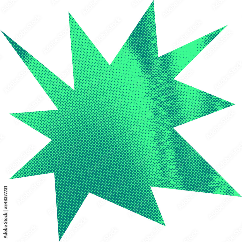 Obraz premium Abstract transparent halftone grunge burst shape.