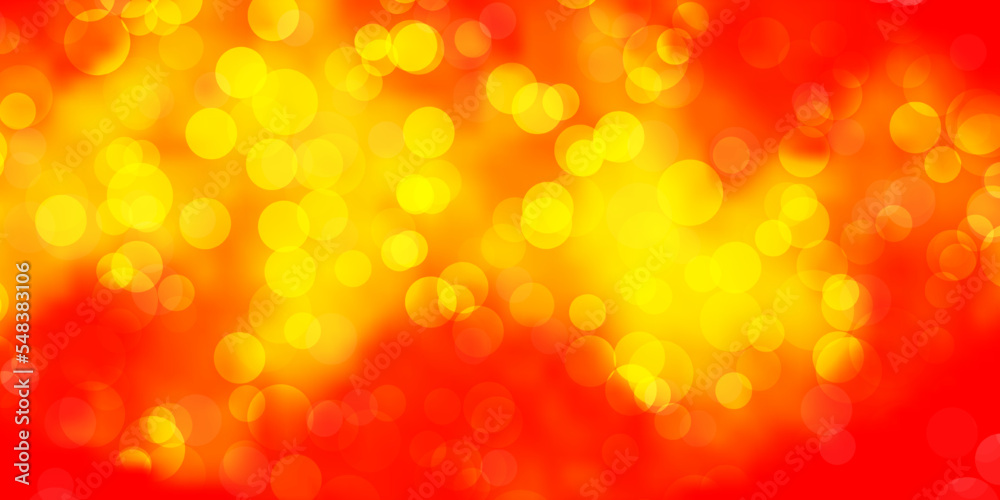 Light Orange vector layout with circle shapes. Light Orange vector layout with circle shapes.