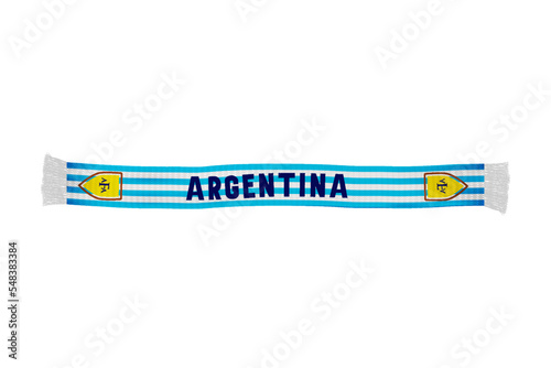 Argentina flag scarf football fans vector art illustration