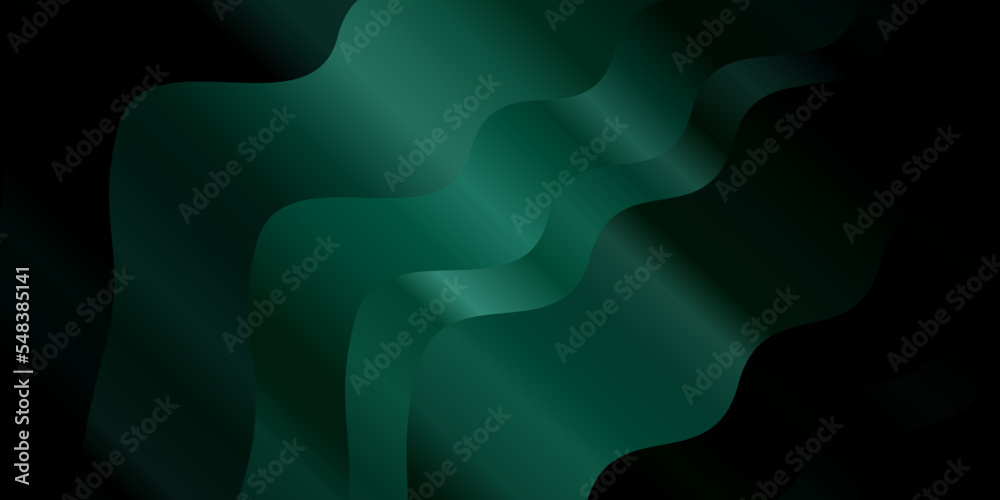 Dark Green vector backdrop with bent lines. Dark Green vector backdrop with bent lines.