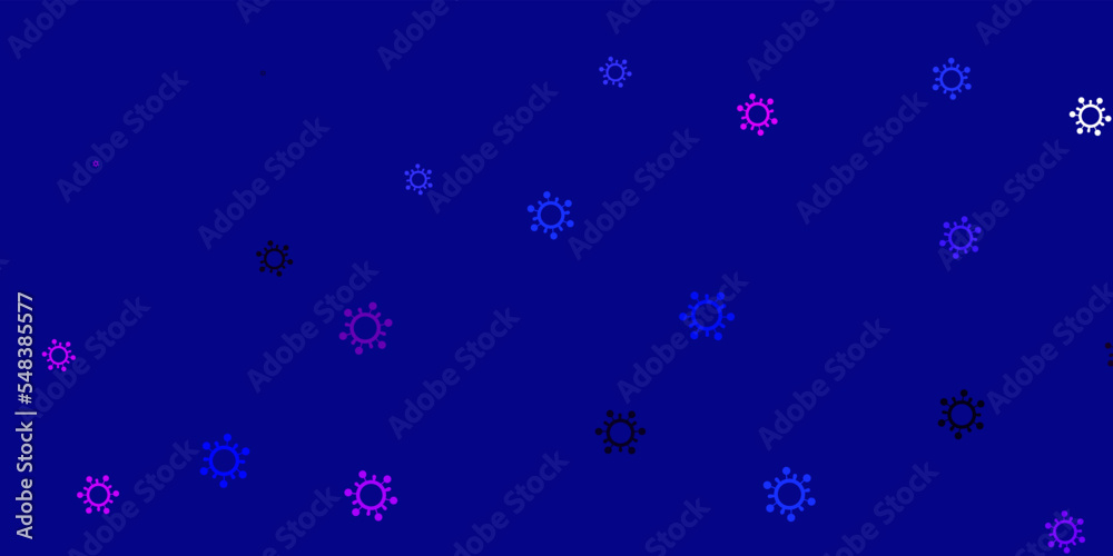 Light pink, blue vector backdrop with virus symbols. Light pink, blue vector backdrop with virus symbols.