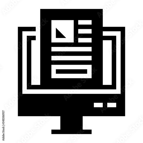 Icon Computer File With Style Glyph