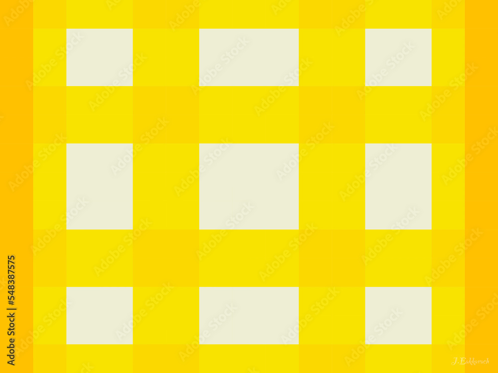 Plaid cartoon character seamless pattern on yellow background Plaid cartoon character seamless pattern on yellow background