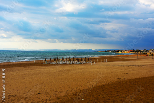 beach in scoglitti Sicily Italy