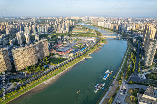 Scenery of Liuyang River Bank in Beichen Delta  Changsha  Hunan  China