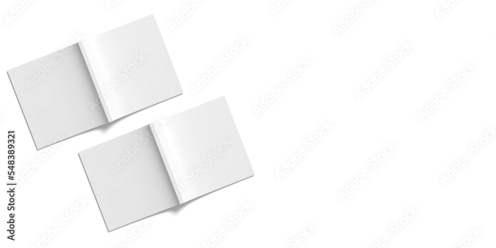 Blank square magazine illustration with copyspace. 3D Render. Blank square magazine illustration with copyspace. 3D Render.
