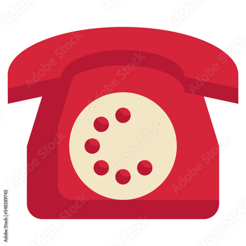 telephone contact customer support services icon flat style