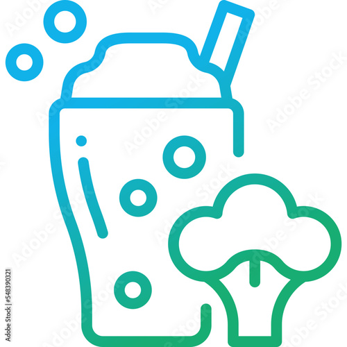 smoothie gradient line icon
