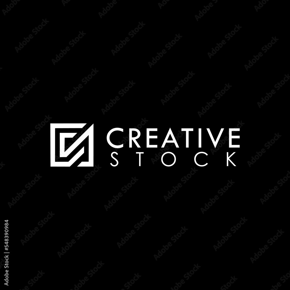 creative monogram initial letter C logo