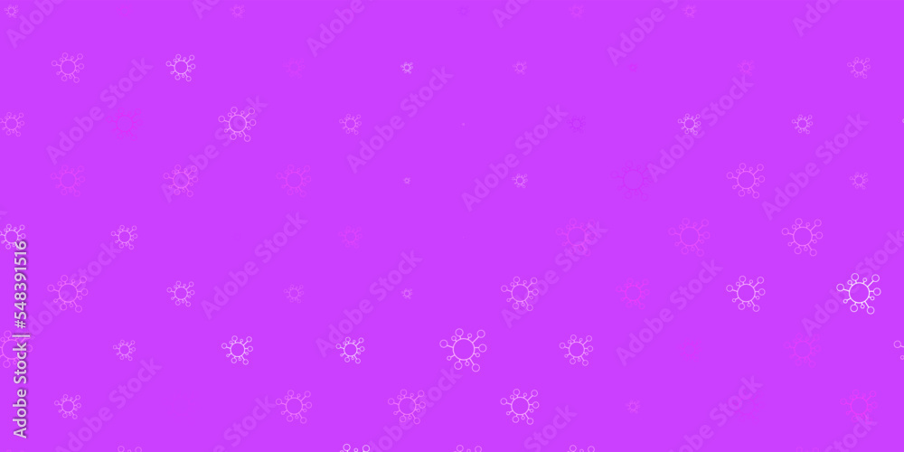 Light purple vector backdrop with virus symbols. Light purple vector backdrop with virus symbols.