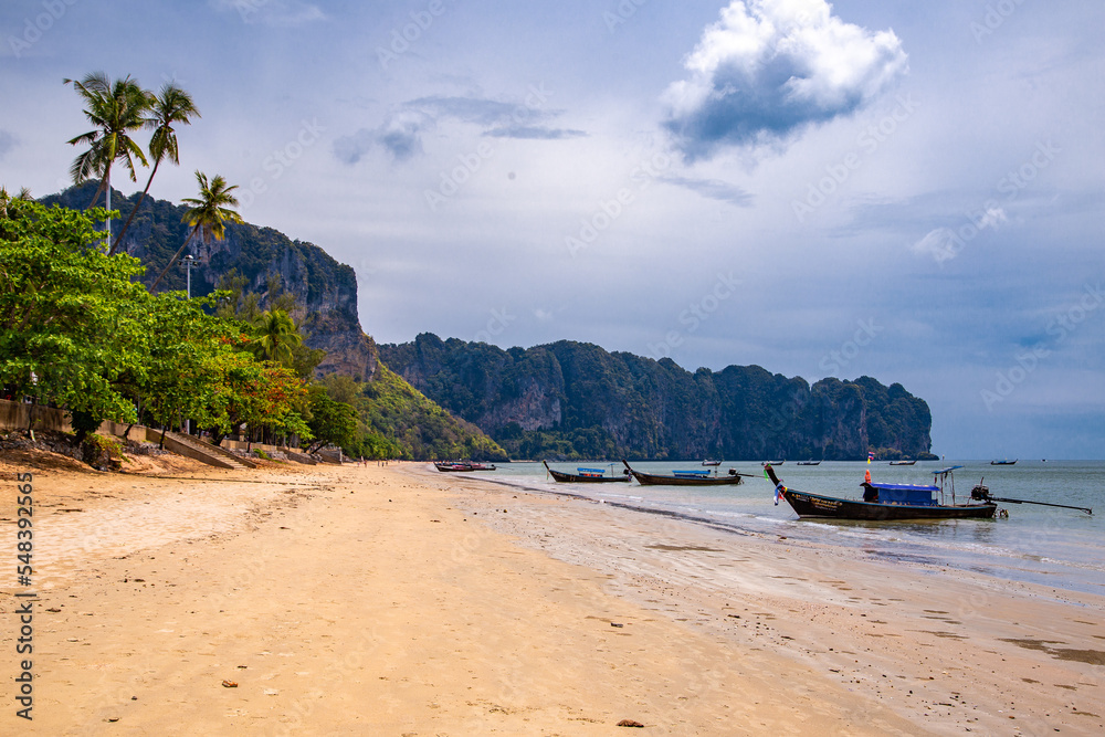 Fototapeta premium View of Ao Nang Beach in Krabi, Thailand
