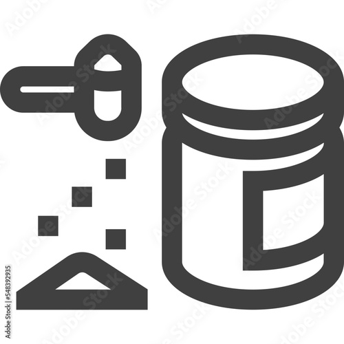 milk powder can icon bold lineart style