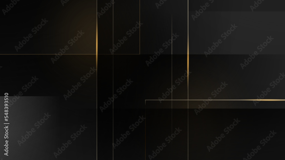 Luxury abstract background with golden lines on black, modern black backdrop concept 3d style. Illustration from vector about modern template deluxe design. Luxury abstract background with golden lines on black, modern black backdrop concept 3d style. Illustration from vector about modern template deluxe design.