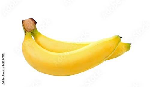 Two bananas isolated on transparent png photo