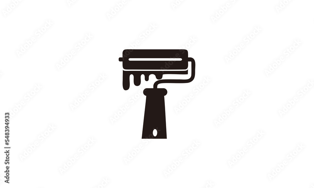 Paint brush icon in flat design. Vector illustration. Isolated gray paint brush icon Paint brush icon in flat design. Vector illustration. Isolated gray paint brush icon