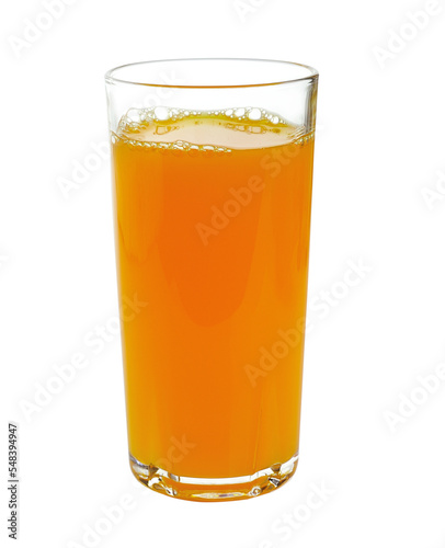Bild auf Leinwand Full glass of orange juice isolated on transparent png