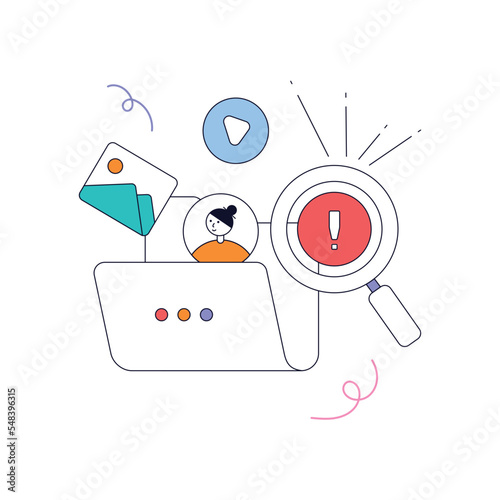 Online podcast flat animated design, premium download 