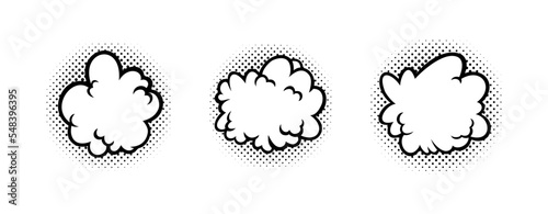 Comic speech bubbles. Blank comic balloons for text. Vector illustration isolated on white background