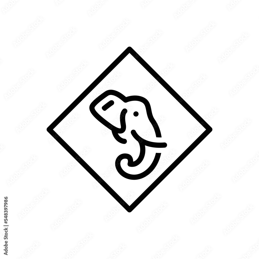 Black line icon for wild